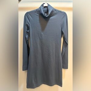 Title Nine Womens Getaway Dress Mock Neck Gray/Slate Athletic Stretch Dress S